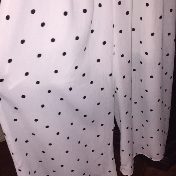 White jumpsuit with black polkadots! - Picture 3 of 6